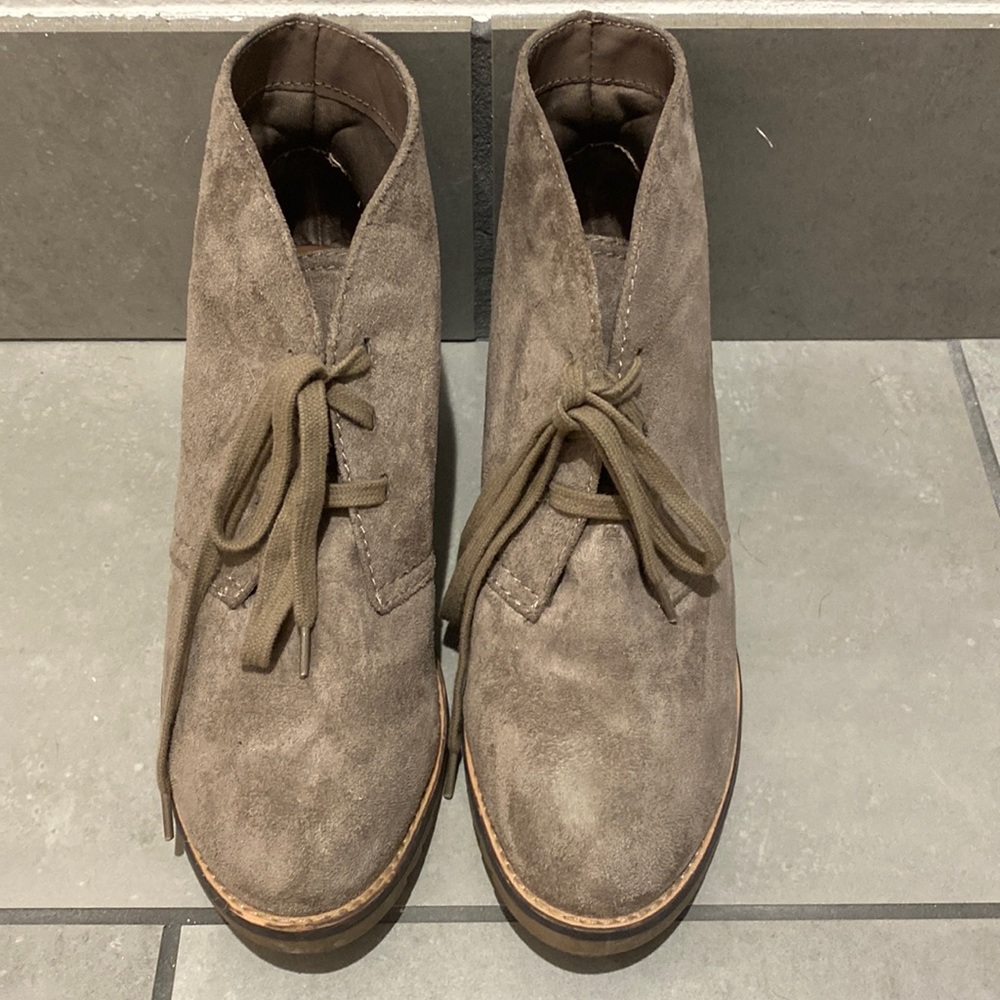 Grey ankle boots